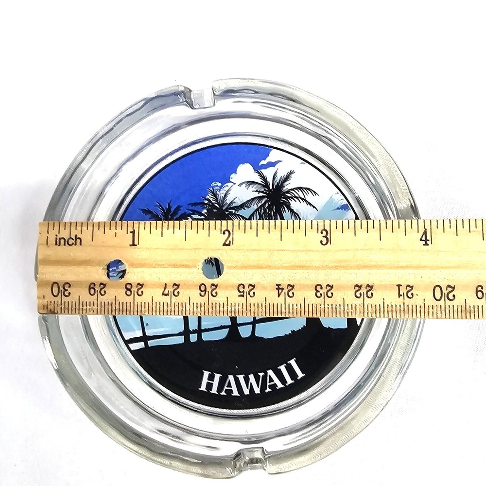 Glass art Hawaii  Colorful 4-1/4" Glass with 4 Slots. - Picture 5 of 6